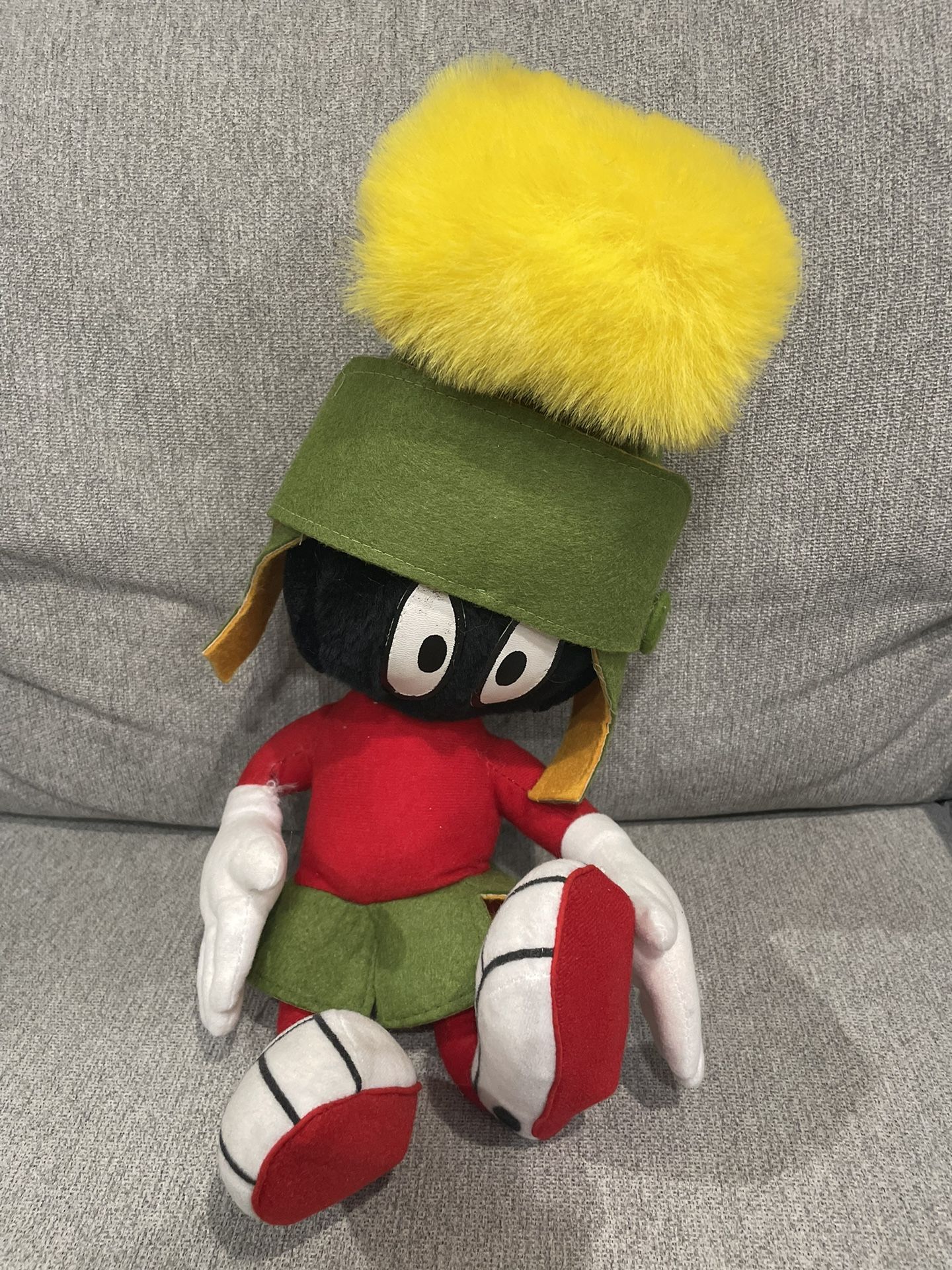 Vtg 1997 Warner Bros Marvin the Martian Plush 12" Alien Looney Tunes Figure Toy