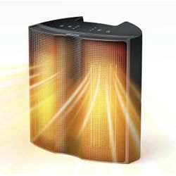 Space Heater For Indoor Use, 1500W Dual PTC Portable Heater, Electric Heater Black