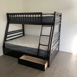 $699 Brand New Full/twin Bunk Bed With Mattresses (Read Description Below)