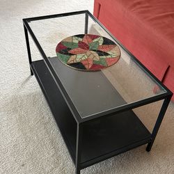 Glass coffee table