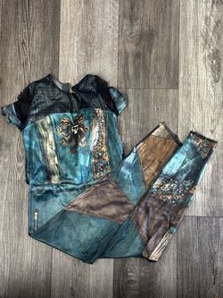 Disney Uma Descendants Halloween costume one piece shirt and pants vest size 4-6