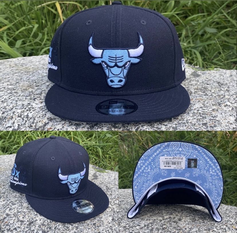 New Era Chicago Bulls 9FIFTY Paisley 6x NBA Champions Side Patch Blue UV