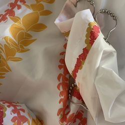 Shower Curtain With Hawaiian Lei Design