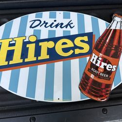 Hires rootbeer tin sign 27x18