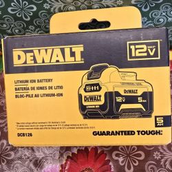 DEWALT EXTREME  12-VOLT MAX LITHIUM ION  HIGH CAPACITY 5.0AH BATTERY PACK 