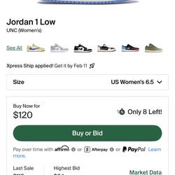 Jordan 1 Low UNC woman