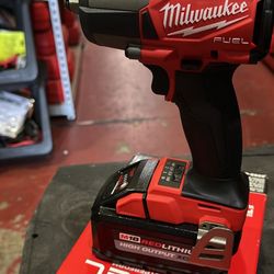 Milwaukee m18 fuel 1/2” impact wrench kit with battery and charger $375 (financing available) 