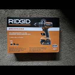 Ridgid 18V Brushless Cordless 1/2 in. Hammer Drill/Driver Kit w