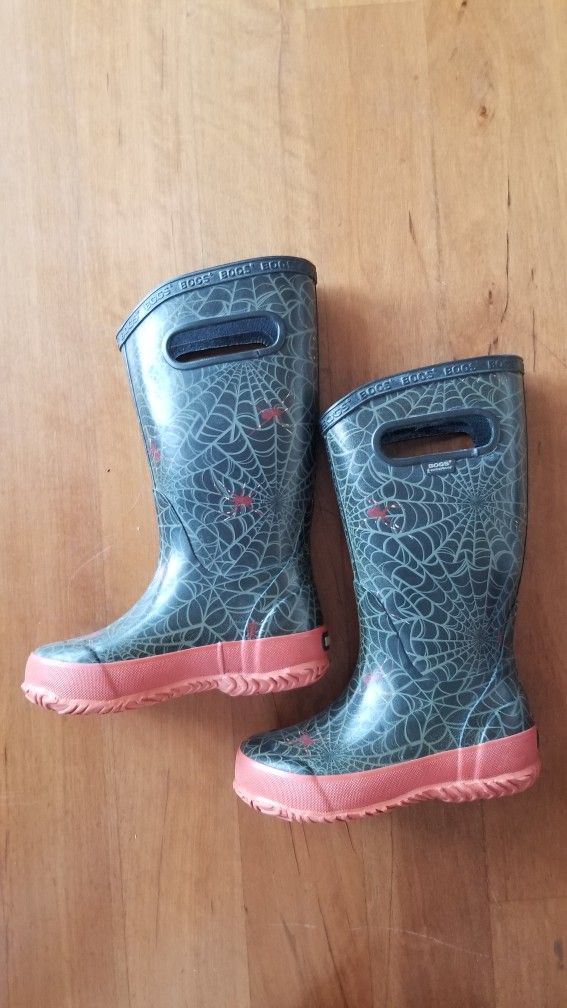 Bogs Kids Rain Boots Spider Size 11 $15