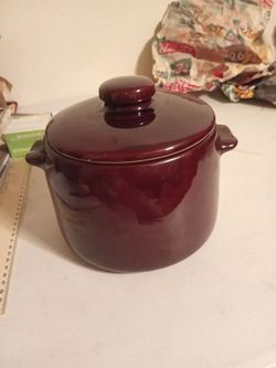 West Bend stoneware bean pot