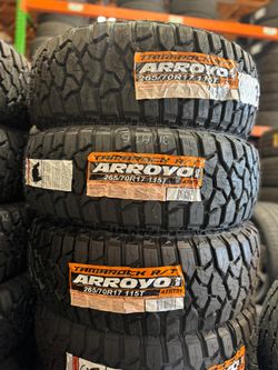 265/70r17 arroyo tamarock rt with installation and balance include
