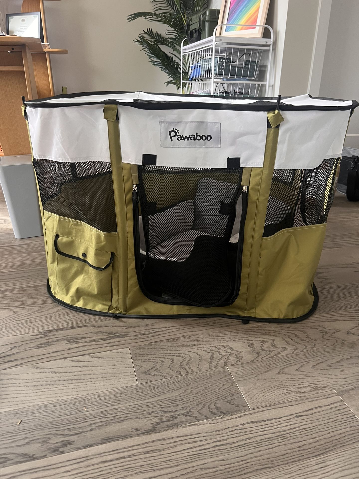 Pawaboo Portable Pet Playpen – Medium Size (Green)