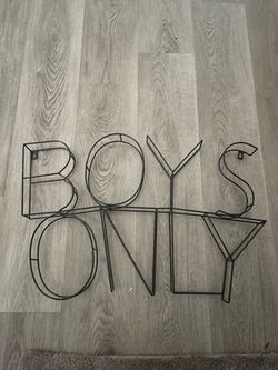 Boys Only Hanging Sign