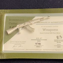 2025 Poured Silver Scale AK 47 Piece