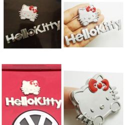 New Hello Kitty Car Metal Badge Emblem. Swipe Left For More Hello Kitty SOLD SEPARATELY SHIPPING