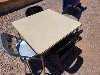 Card table and 4 chairs