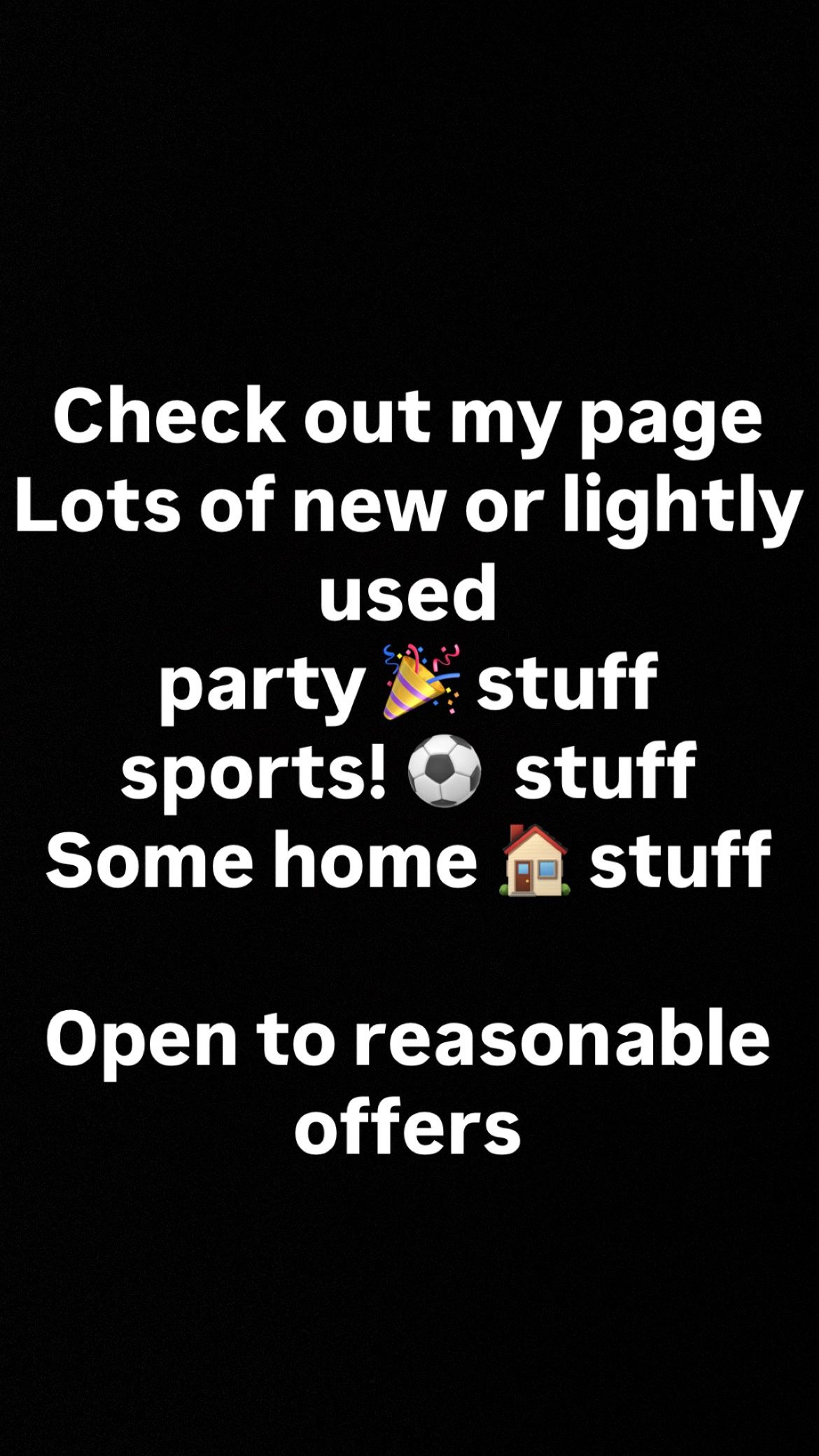 Check Out My Page Taking Offers