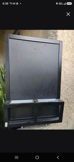 Chalk board with chalk box