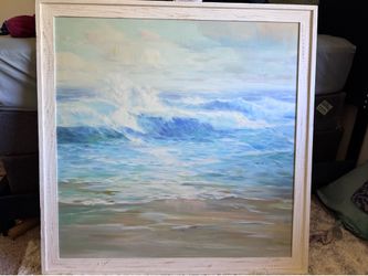 Extra large framed  art painting  great decor for any space!!