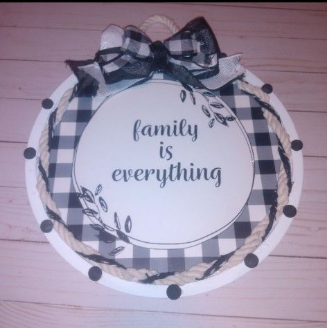 Family Is Everything Wall Hanger W Beads