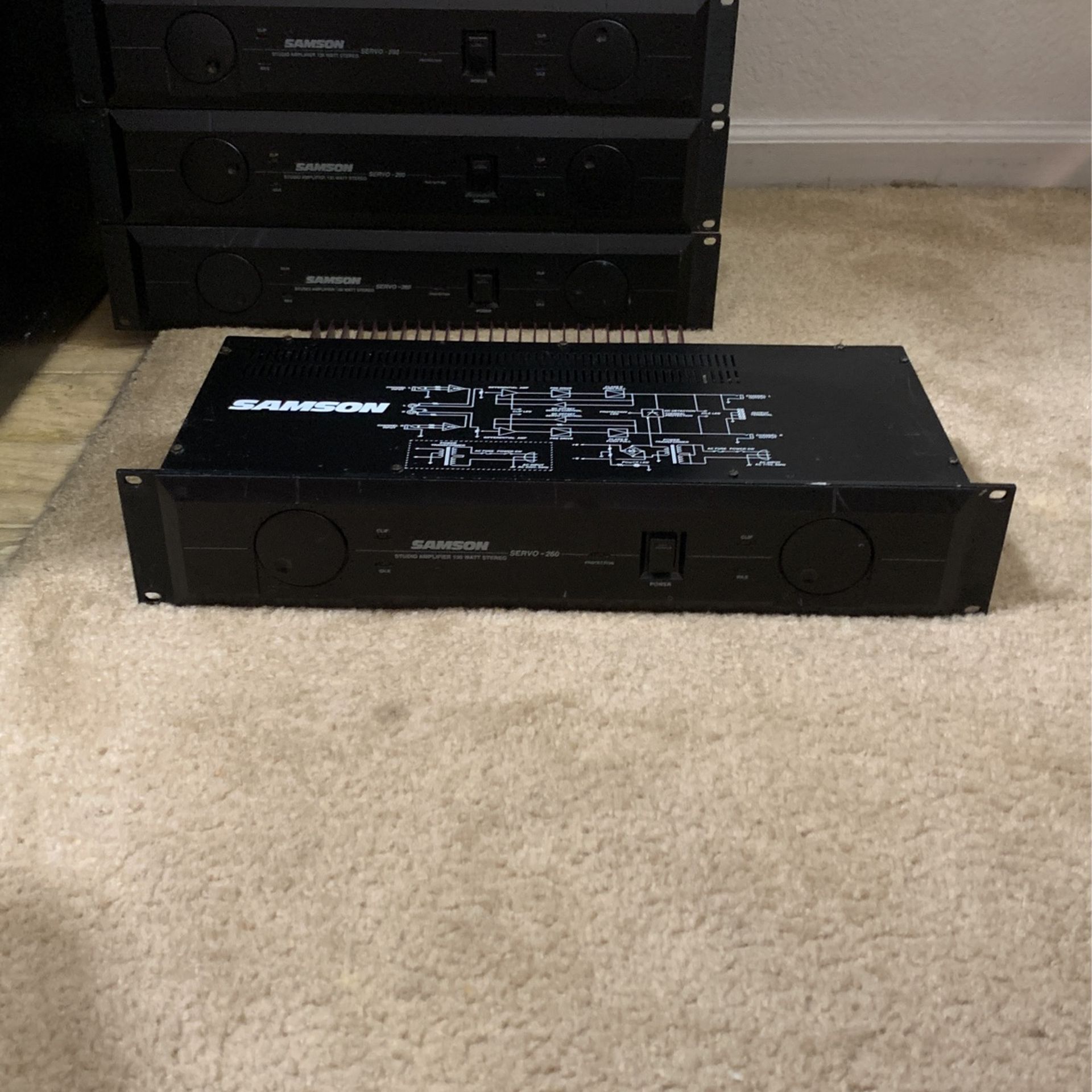 Samson Servo 260 130w Rack mountable Studio Amplifier