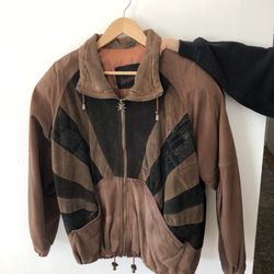 Women Leather Jacket Size M