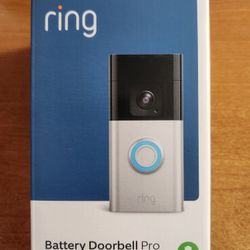 RING Battery Doorbell Pro W/ HD Video New/Sealed