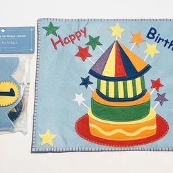 Happy Birthday Placemat and Yearly Birthday Crown, Blue NEW!!