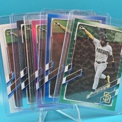 2021 Fernando Tatis Jr. Topps Mini Rainbow 5-Card Lot Blue /150 Green /499 Padres