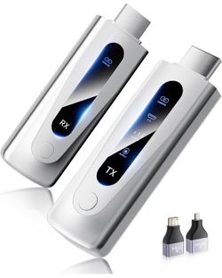 Wireless HDMI Transmitter and Receiver 328FT/100M, 4K Decode 1080P@60Hz Ultra HD Video Output, LED Display, Plug&Play 5G+2.4G for Audio to Monitor fro