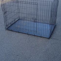 Large Double Door Folding Dog Crate