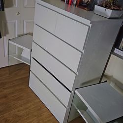 Ikea Malm Dresser & 2 Nightstands (READ Description)