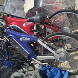 Two Vintage Global Motors Electric Bikes