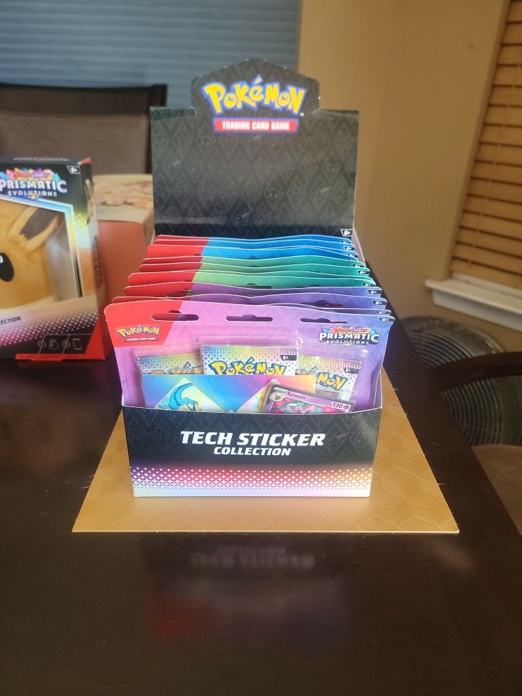 Pokemon Prismatic Evolutions Tech Sticker Full Set