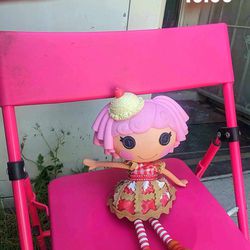 Hot Pink Kids Chair & Doll
