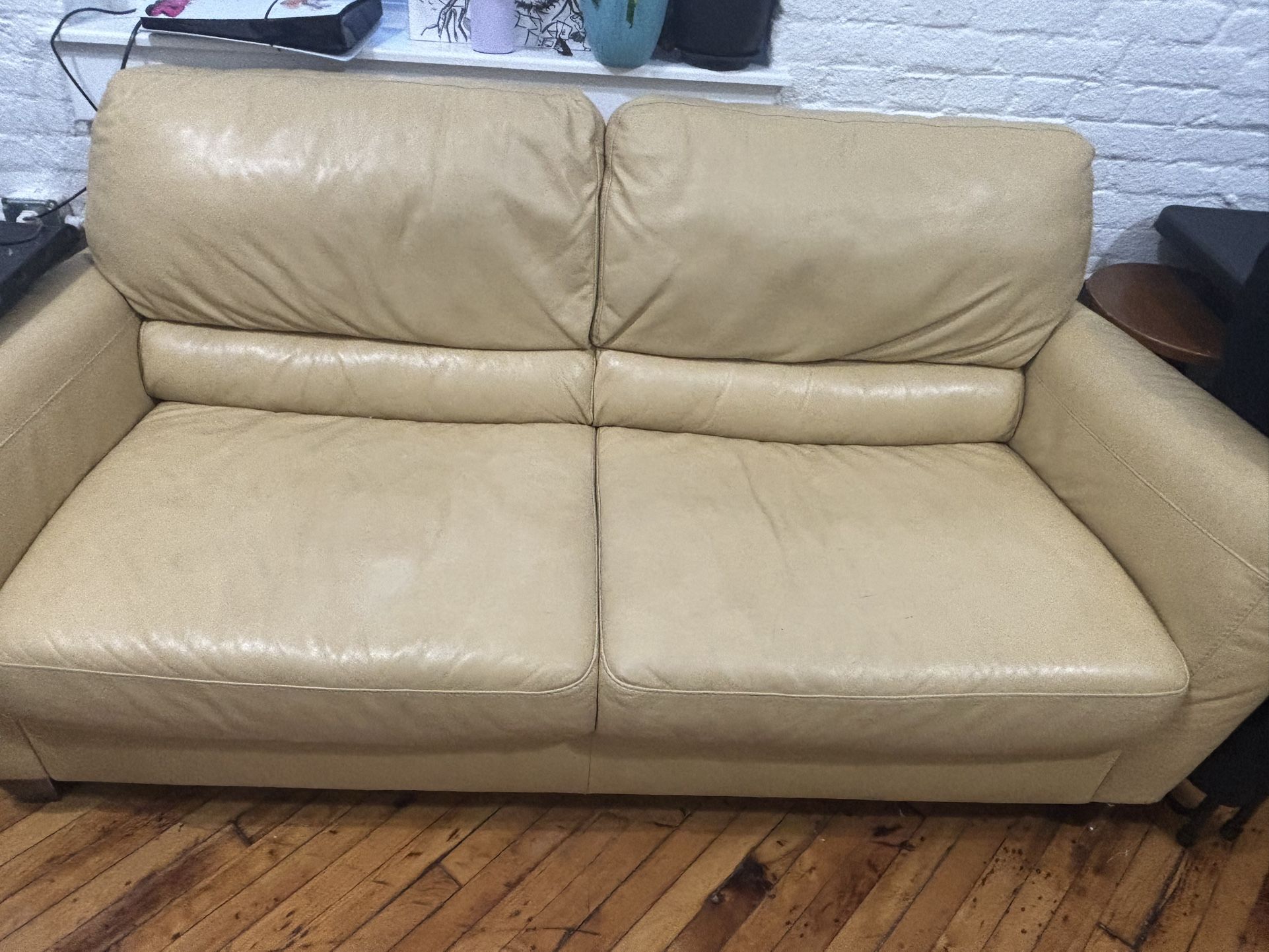 Yellow Leather Couch