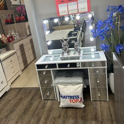 Makeup Vanity Dresser Mirrored ( Only 39 Down)
