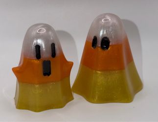 Candy Corn Ghosts Handmade Epoxy Resin