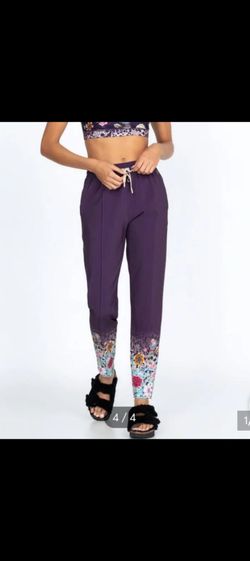 Johnny Was $270 Joy Vanda Track Pants Purple Floral Jogger Small