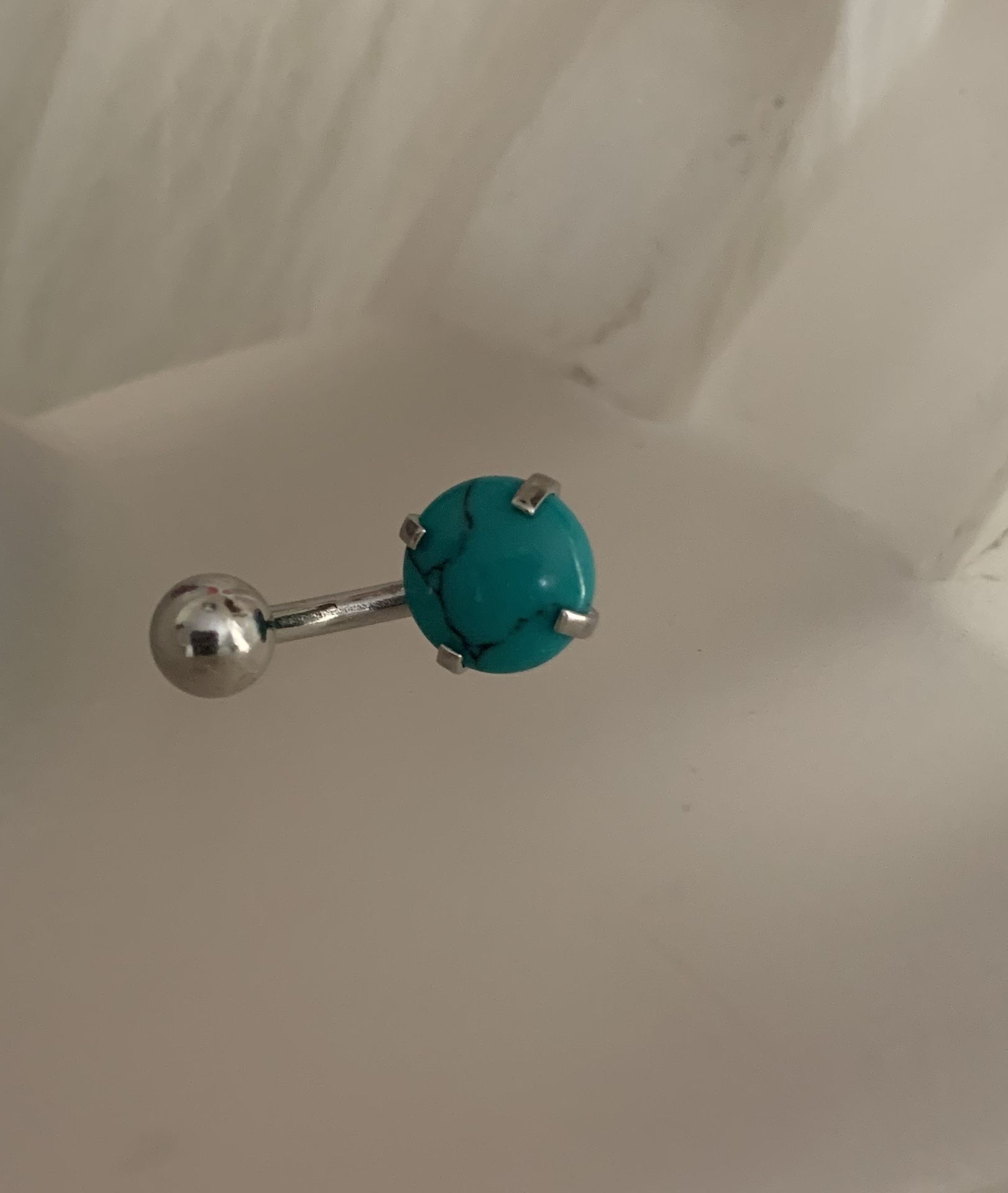 NWOT natural stone belly button ring