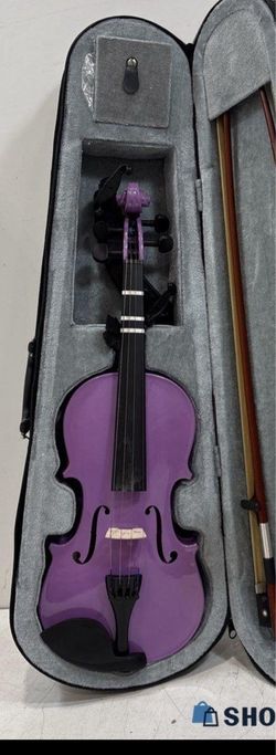 1/2 size violin purple unknown maker