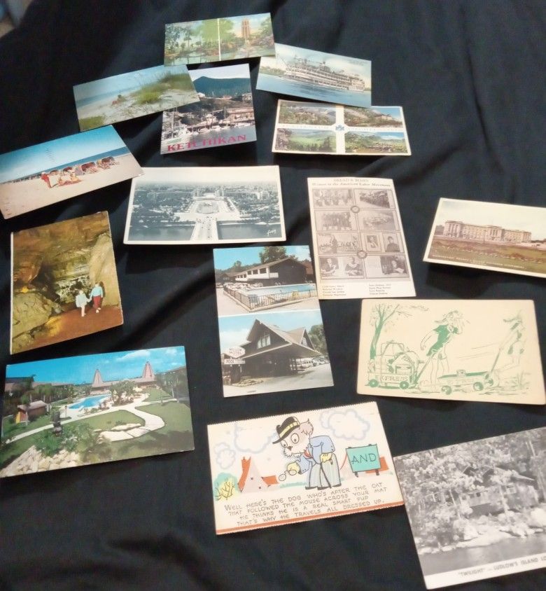 Vintage Collectible Used Postcards