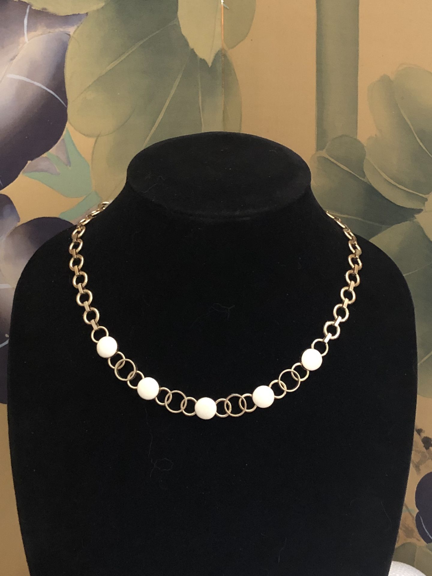 Vintage LC enameled Gold Tone Necklace