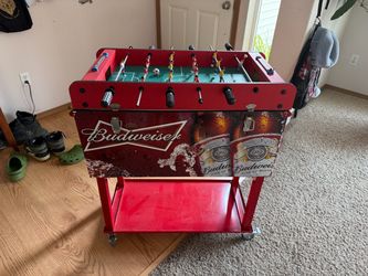 Budweiser cooler foosball table