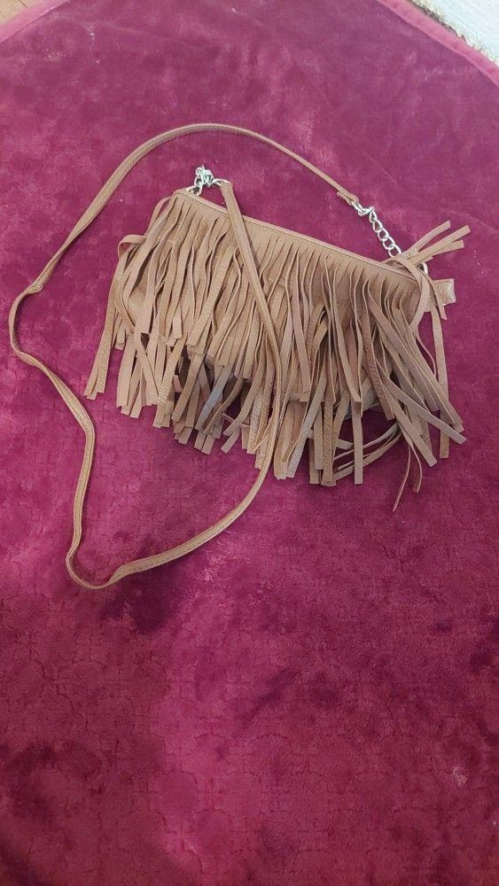 Brown Fringe Purse
