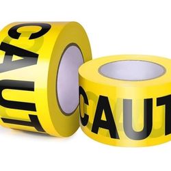 Brand New 2 Pack Goldblatt Caution Tape Roll, 3" x 1000"ft ea Roll
