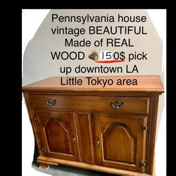 VINTAGE  SMALL SPACE CREDENZA  -COFFEE BAR-SIDEBOARD " MAKE REASONABLE OFFER AND TAKE IT !!!! pick up downtown LA Little Tokyo area