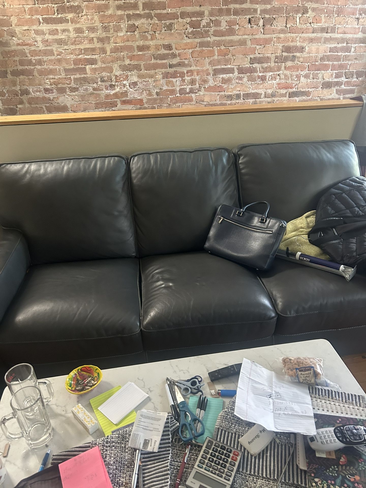 Leather Love Seat And matching Love Seat