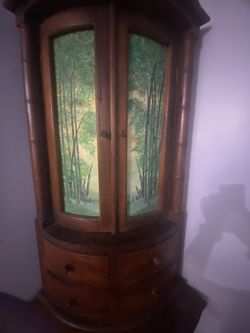Gorgeous Asian Corner Cabinet