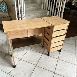 Vintage Folding Craft Table 